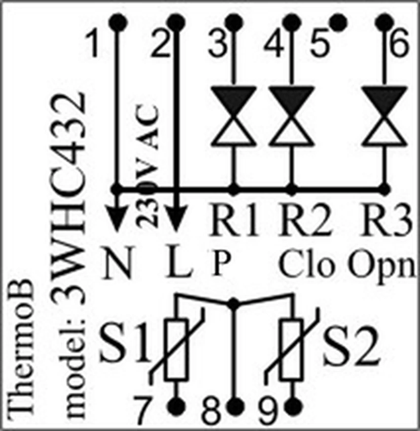 Σύνδεση – 3WHC432 (έλεγχος 3 σημείων) schema